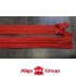 Молния пластик NYLON не разъемная потайная 2 мм красный МАК 60 см фото